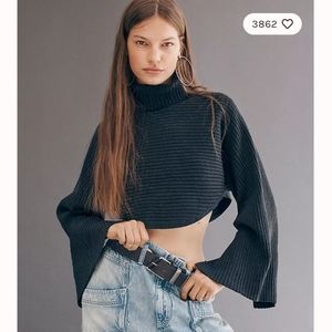 Free People Billie Mock Neck Sweater